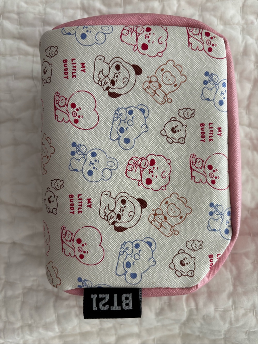 BT21 Make-up Pouch Purse Bag w/ Inner Pocket BTS